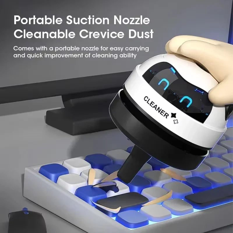 Mini Desk Vacuum Cleaner – USB Rechargeable Table Sweeper